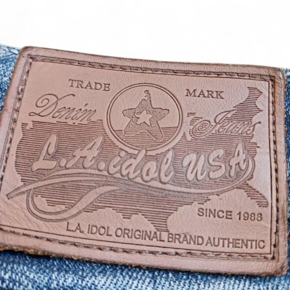Y2K LA Idol Embroidered Jeans – Western Glam Bling Denim – Size 5 - Picture 7 of 10